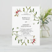 faire-part de mariage hivernal Noël guimauve (Debout devant)