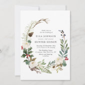 faire-part de mariage hivernale élégante (Devant)