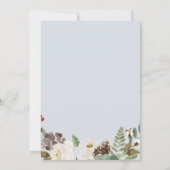 faire-part de mariage hivernale élégante (Dos)