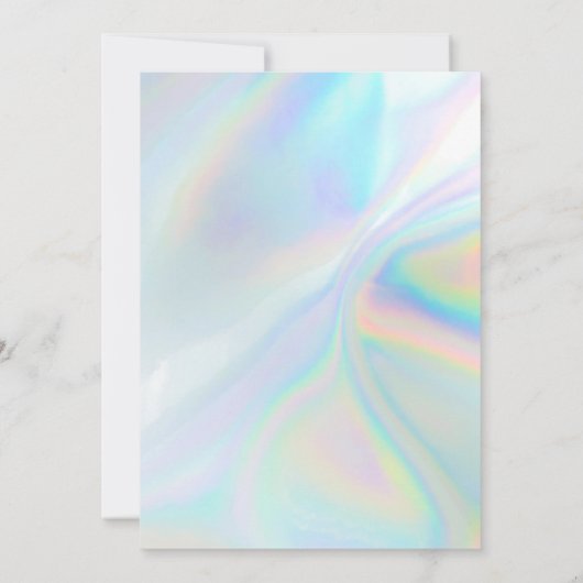 Faire-part de mariage holographique moderne (Dos)