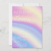 Faire-part de mariage holographique moderne (Devant)