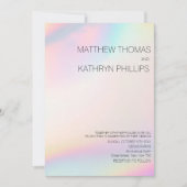 Faire-part de mariage holographique moderne géomét (Devant)