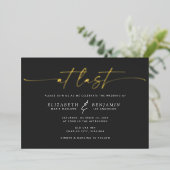 Faire-Part de Mariage Horizontal en Feuille d'Alum (Debout devant)