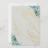 Faire-part de mariage horizontal Eucalyptus Vert S (Dos)