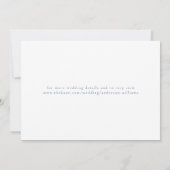 Faire-part de mariage horizontal moderne Pervenche (Dos)