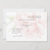 Faire-part de mariage Horizontal Romantique Rose F (Devant)
