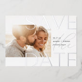 Faire-part de mariage horizontale moderne avec sup (Recto)