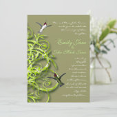 Faire-part de mariage Humming Birds Lime Tree (Debout devant)