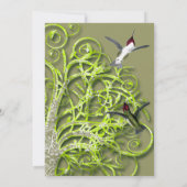Faire-part de mariage Humming Birds Lime Tree (Dos)