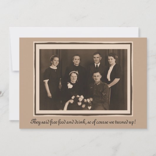 Faire-part de mariage humour drôle de texte person (Devant)