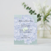 Faire-part de mariage Hydrangea à peine bleue (Debout devant)