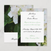 Faire-part de mariage Hydrangea blanc (Devant / Derrière)