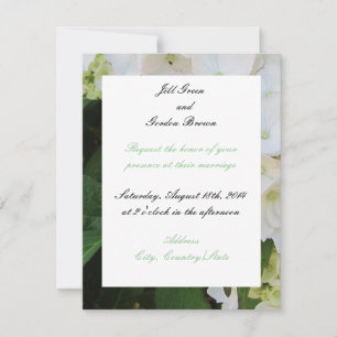 Faire-part de mariage Hydrangea blanc