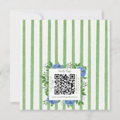Faire-part de mariage Hydrangea bleue avec QR code (Dos)