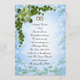 Faire-part de mariage Hydrangea et lierre