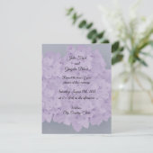 Faire-part de mariage Hydrangea lavande (Debout devant)