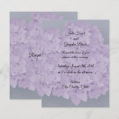 Faire-part de mariage Hydrangea lavande (Devant / Derrière)