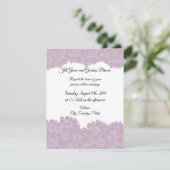 Faire-part de mariage Hydrangea rose poudré (Debout devant)