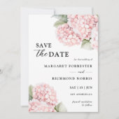 Faire-part de mariage Hydrangea Rose tendre (Devant)