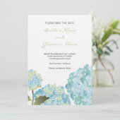 Faire-part de mariage Hydrangea Save the Date (Debout devant)