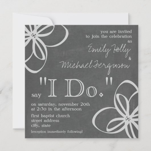 Faire-part de mariage "I Do" - La Marque inspire l (Devant)