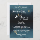 Faire-part de mariage illustrative du ciel nocturn (Devant)