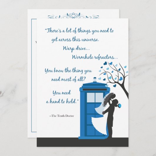 Faire-part de mariage Imaginaire (Devant / Derrière)