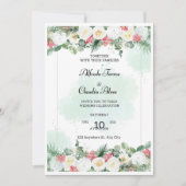 Faire-part de mariage imprimable, Invitation flora (Devant)