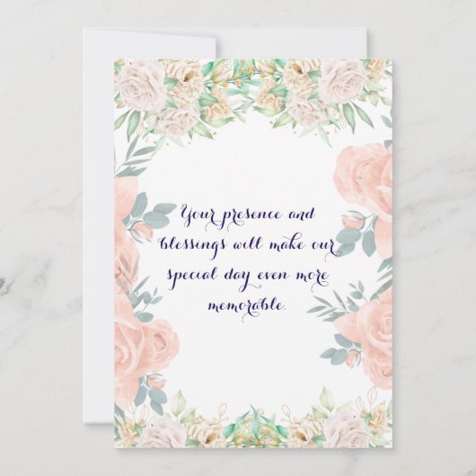 Faire-part de mariage indien (Dos)