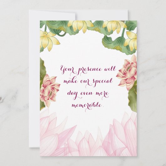 Faire-part de mariage indien (Dos)