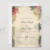 Faire-part de mariage indien aquarelle (Dos)