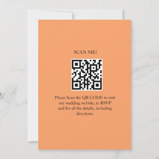 Faire-part de mariage indien avec code QR (Dos)