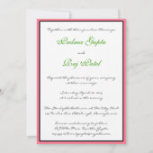 Faire-part de mariage indien de disques roses (Dos)