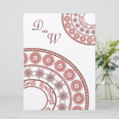 Faire-part de mariage indien de Mehendi de henné (Debout devant)