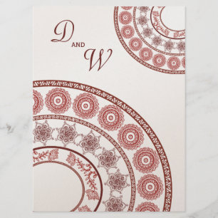 Faire-part de mariage indien de Mehendi de henné