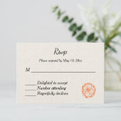 Faire-part de mariage indien hindou RSVP (Debout devant)