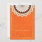 Faire-part de mariage indien orange (Dos)