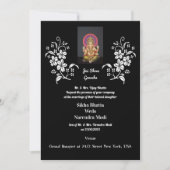 Faire-part de mariage indienne avec Ganesha auspic (Devant)