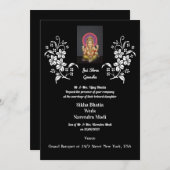 Faire-part de mariage indienne avec Ganesha auspic (Devant / Derrière)