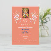 Faire-part de mariage indienne avec Ganesha auspic (Debout devant)