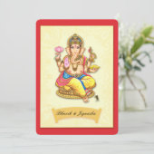 Faire-part de mariage indienne de Ganesha (Debout devant)