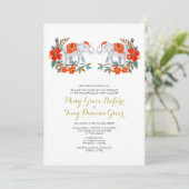 Faire-part de mariage indienne des éléphants (Debout devant)