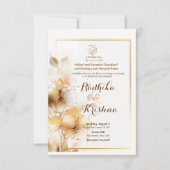 Faire-part de mariage indienne hindou simple (Devant)
