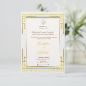 Faire-part de mariage indienne hindou simple (Debout devant)