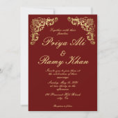 Faire-part de mariage indienne traditionnelle (Devant)