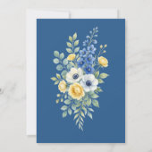 Faire-part de mariage Indigo & Yellow Bloom (Dos)