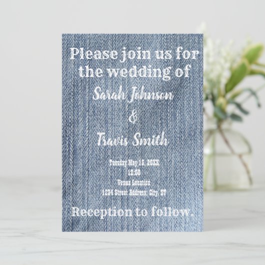 Faire-part de mariage industriel Cowboy (Debout devant)