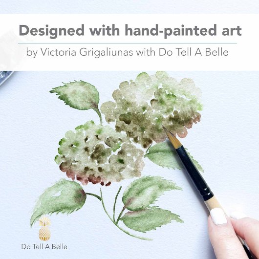 Faire-part de mariage informel à l'hydrangea vert