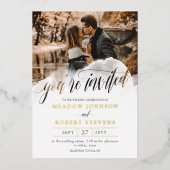 Faire-part de mariage informel avec superposition (Recto)