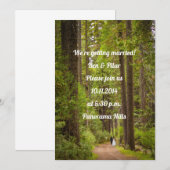 Faire-part de mariage informel rustique en forêt (Devant / Derrière)